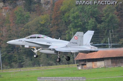 2009-10-08 Meiringen 424 McDonnell Douglas FA-18C Hornet